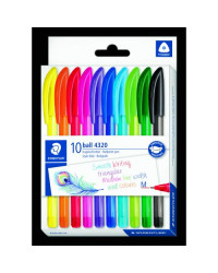 Pochette de 10 stylos bille - couleurs assorties Staedtler